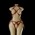Didi — Red Full Body Leather Harness by Duchess
