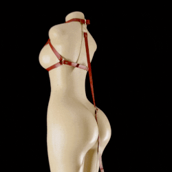 Lilly – Duchess Female Red Leather Harness